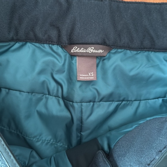 Deep forest green, Eddie Bauer insulated ski pants - Picture 3 of 5